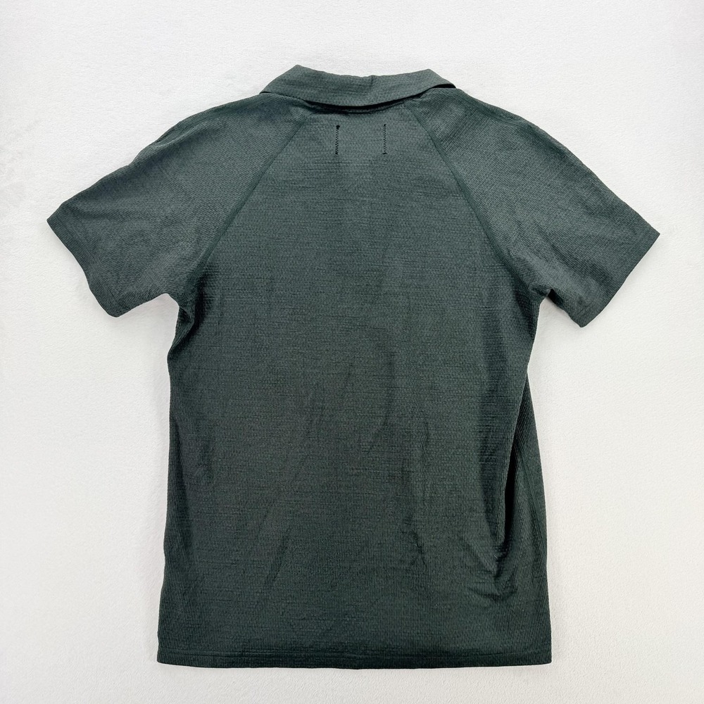 Reigning Champ Polo Shirt Mens Small Green Textured Knit Performance Canada - Picture 2 of 16